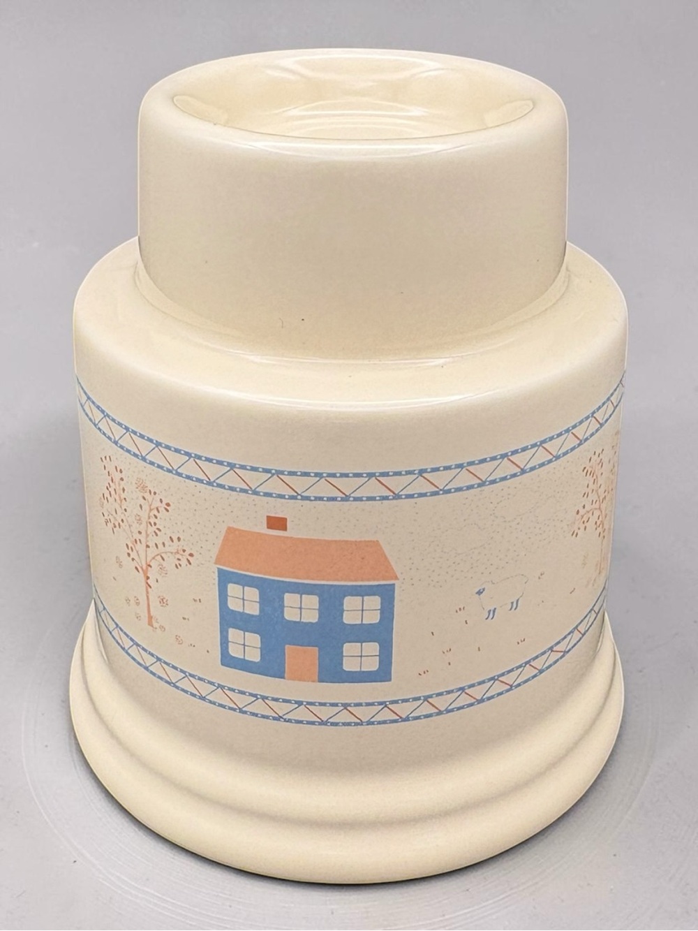 Vintage Hurricane Lamp (no globe) Pennsylvania Dutch - Tea Light Candle Holder